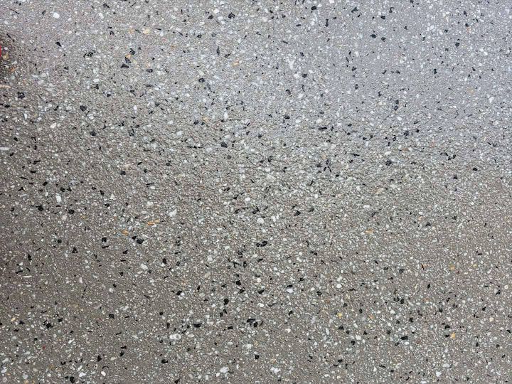 A cleaned concrete surface