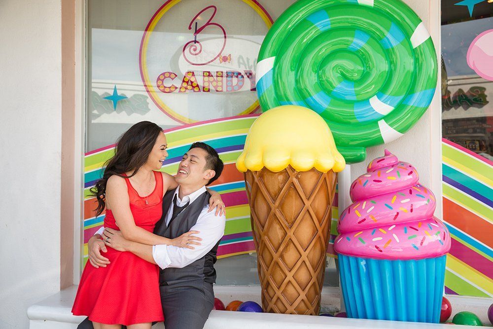 Ice cream engagement shot