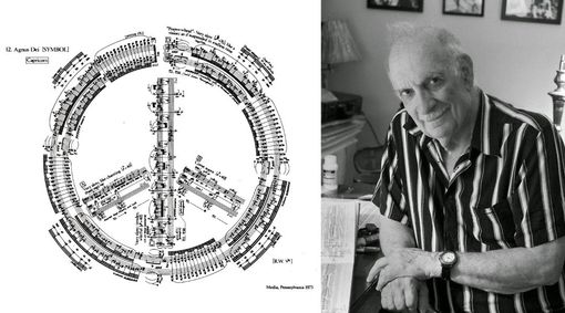 Composer George Crumb - Agnus Dei (Peace sign) Score