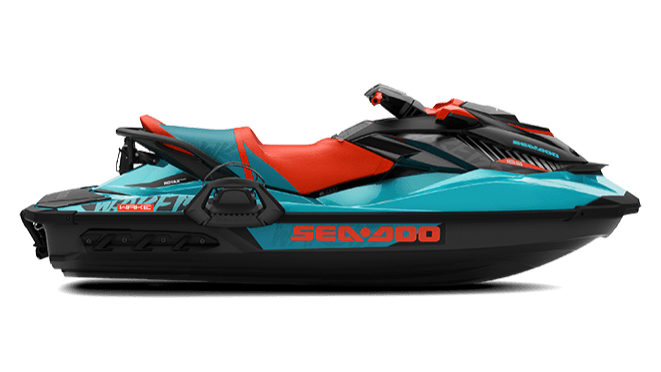 Blue and black seadoo jet ski rental