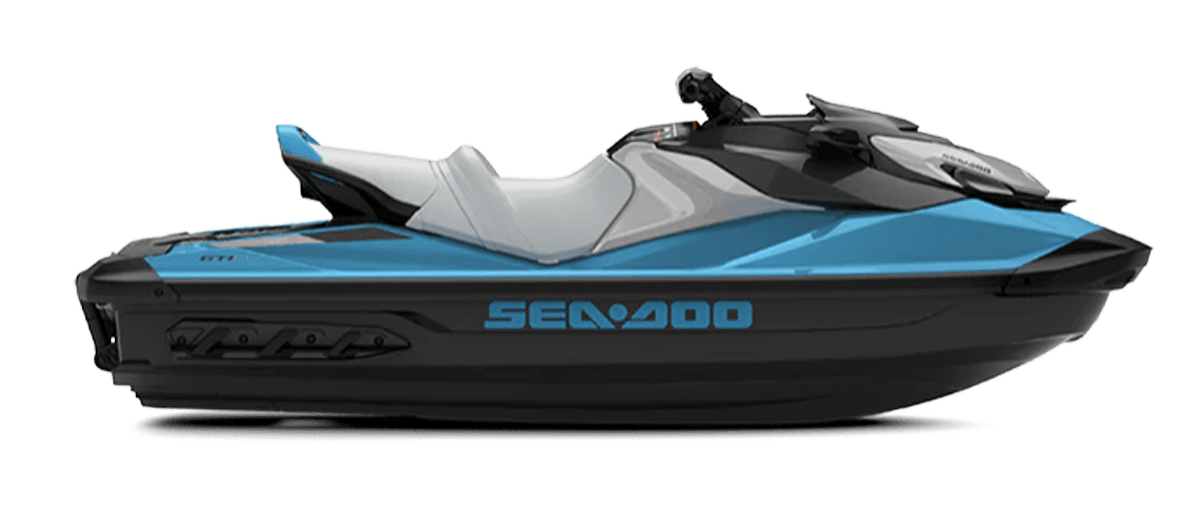 Black and blue seadoo jet ski rental