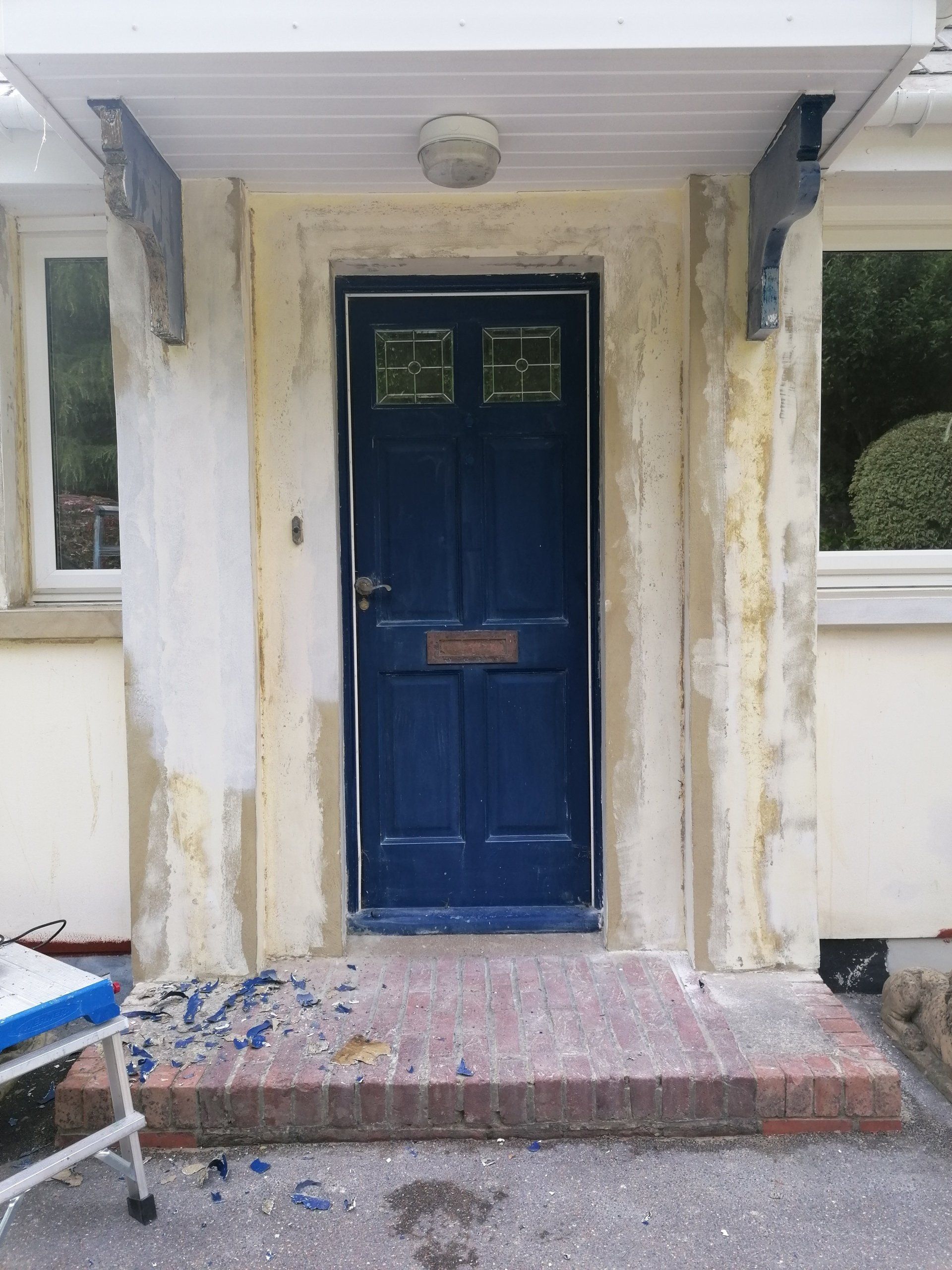 before front door renovation