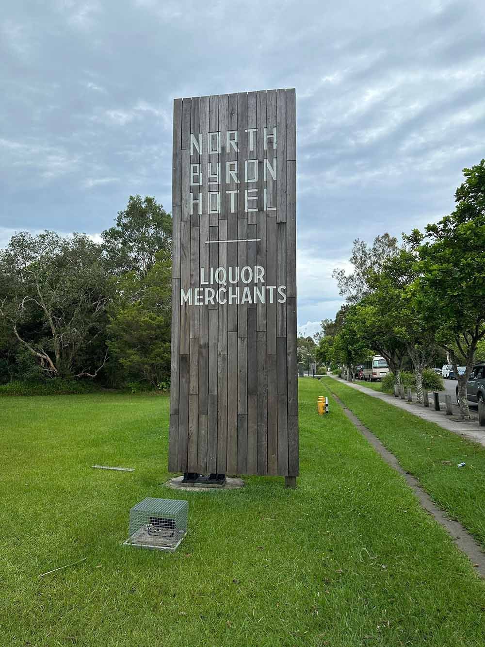 Large Wooden Sign For North Byron Hotel — Shogun Signs & Print