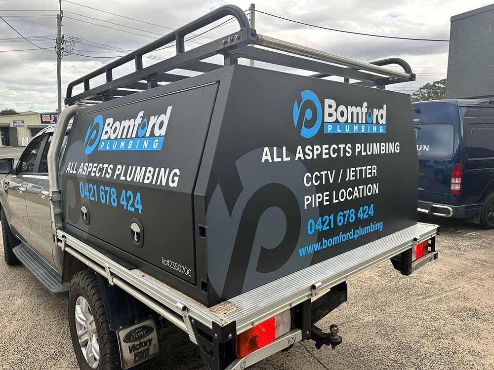 Plumber's Work Vehicle With Business Signage — Shogun Signs & Print
