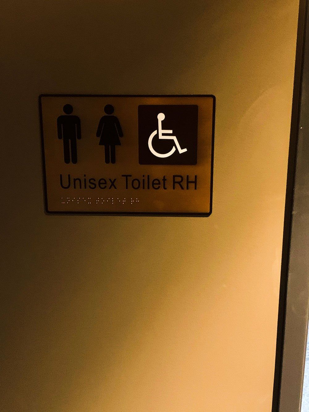 Unisex Toilet RH Signage — Custom Signs in Byron Bay NSW