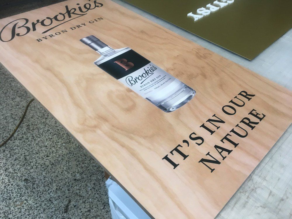 Brookies Plywood Printing — Custom Signs in Byron Bay NSW