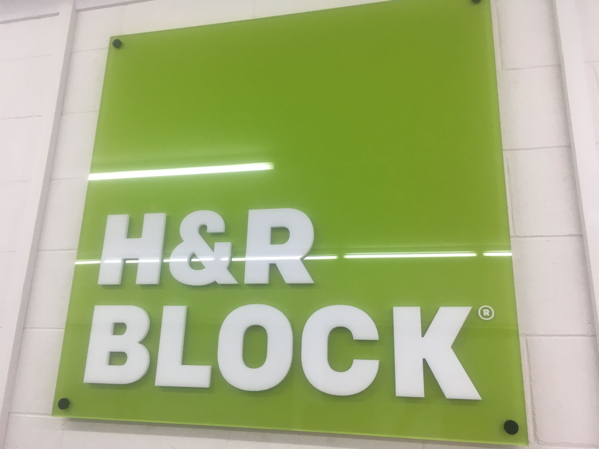 H&R Block Sign On Lobby Wall — Shogun Signs & Print