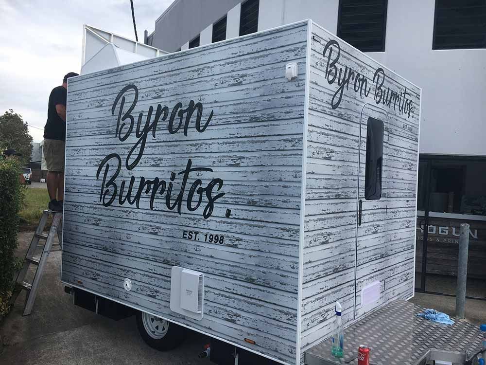 Custom Signage On Byron Burritos Truck Trailer — Shogun Signs & Print