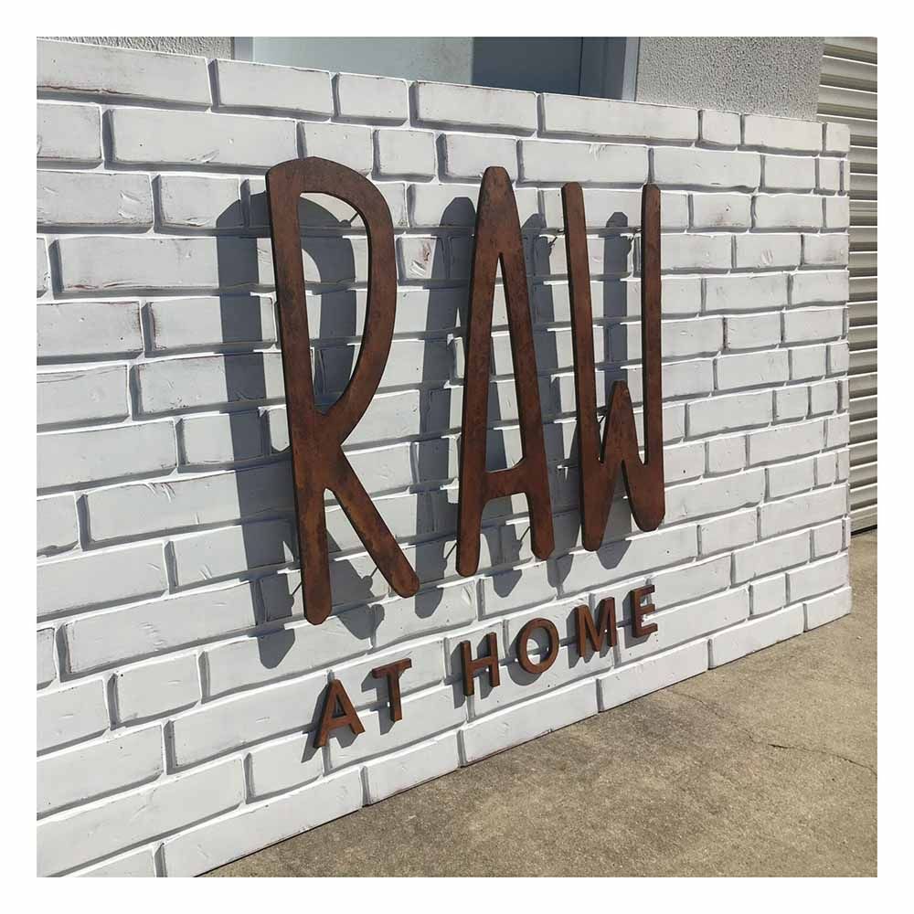 3D Letter Sign For Raw at Home — Shogun Signs & Print