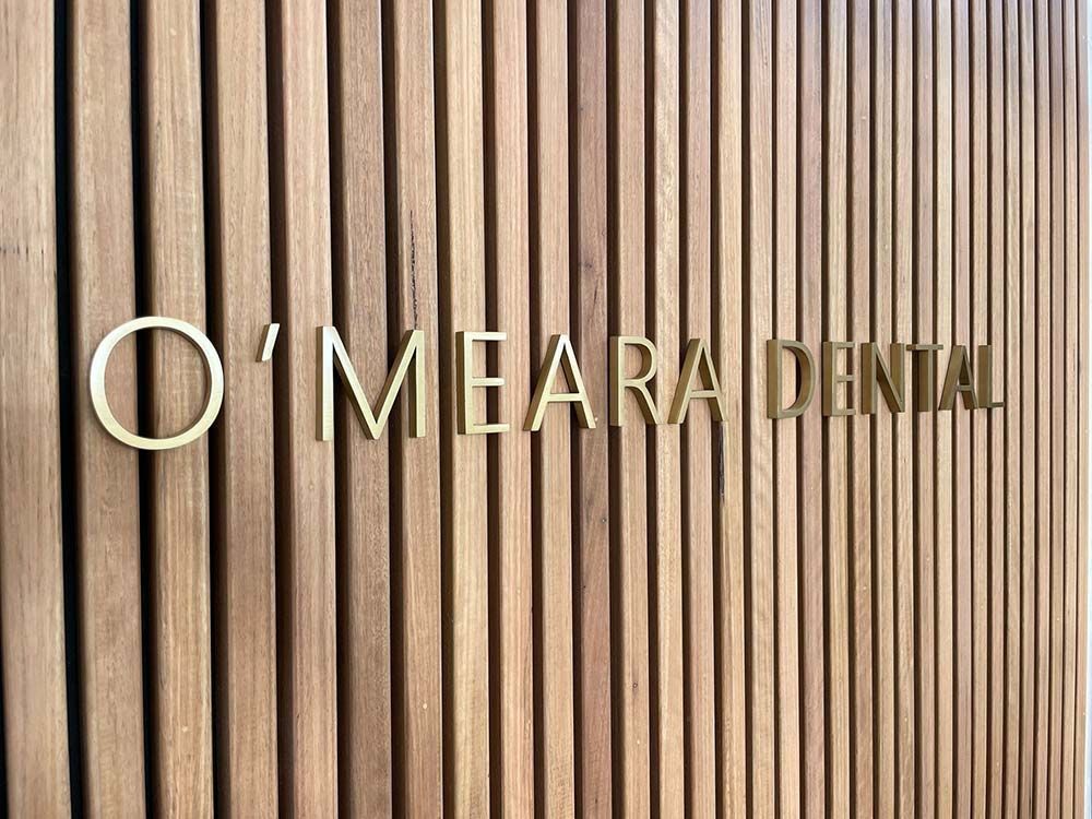 O'Meara Dental Sign On Reception Area Wall — Shogun Signs & Print