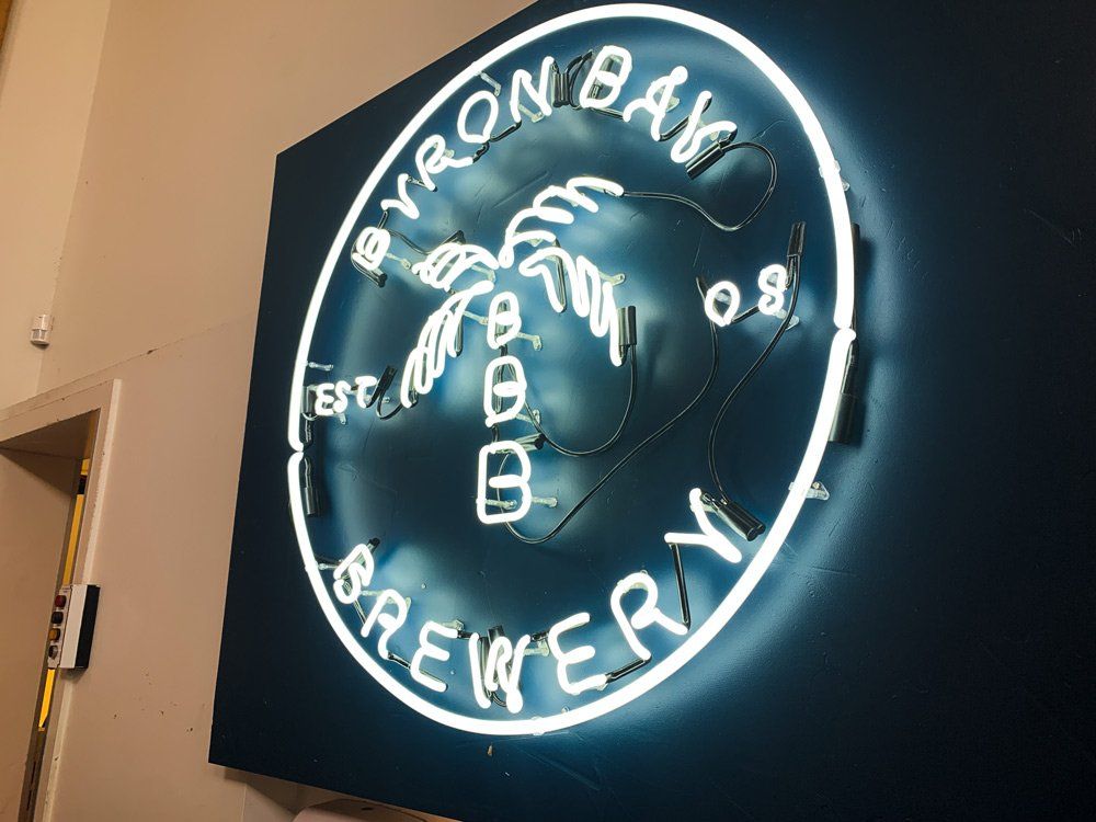 Byron Bay Brewery Signage with Lights — Custom Signs in Byron Bay NSW