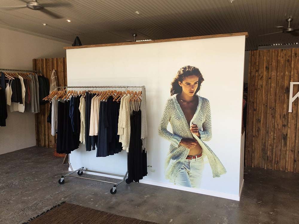 Clothing Model Wall Graphic In Clothes Shop — Shogun Signs & Print