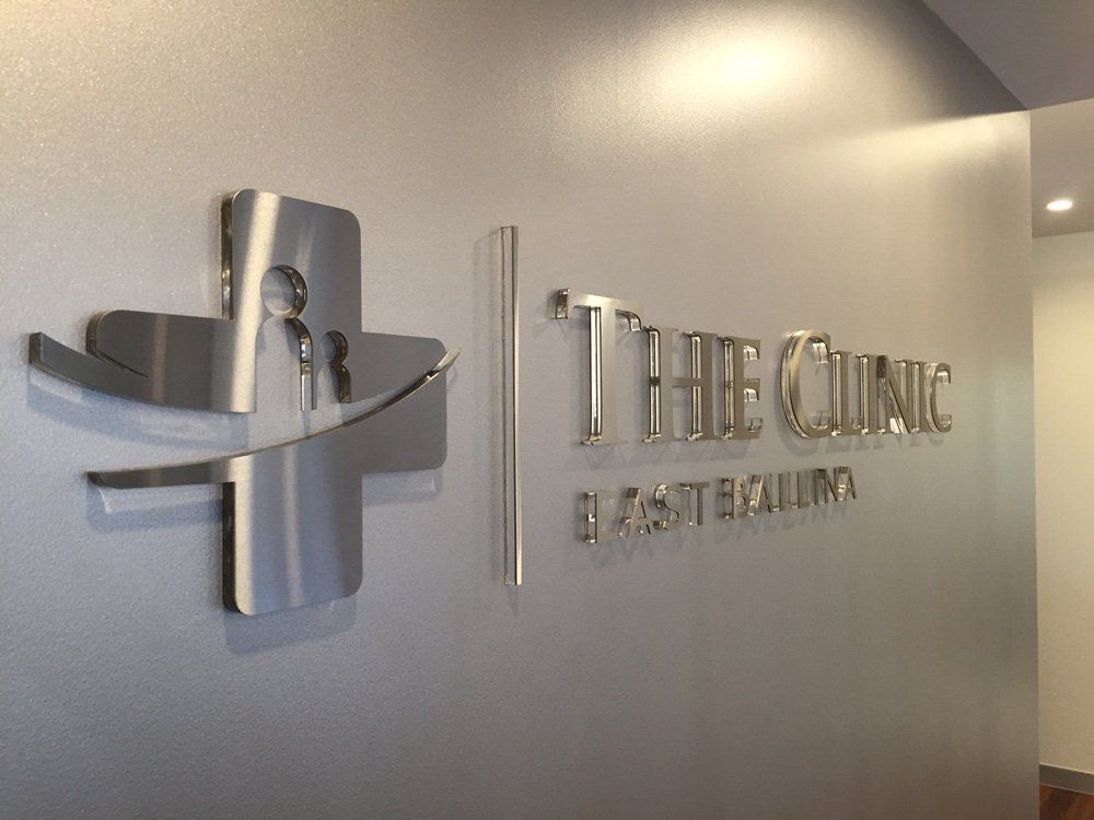 The Clinic Laser Cut Stainless Steel Signage
