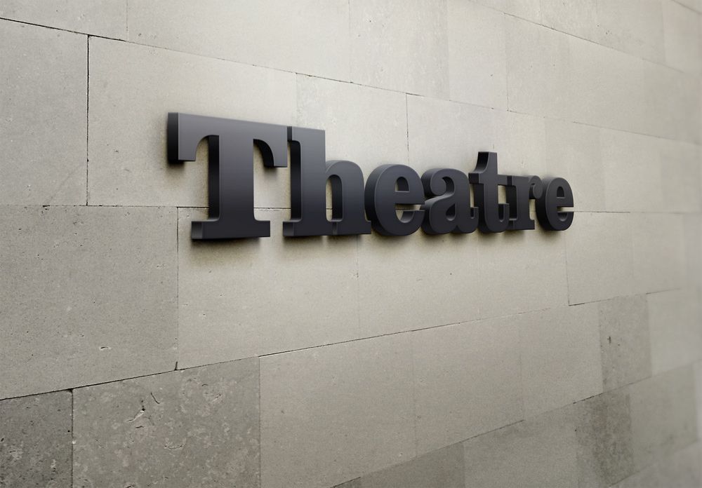 The Word Theatre Is on A Stone Wall — Shogun Signs & Print Pty Ltd in Tweed Heads, QLD