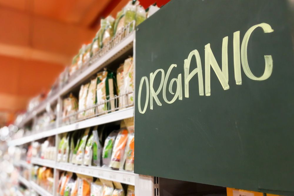 A Sign in A Grocery Store that Says Organic on It — Shogun Signs & Print Pty Ltd in Tweed Heads, QLD