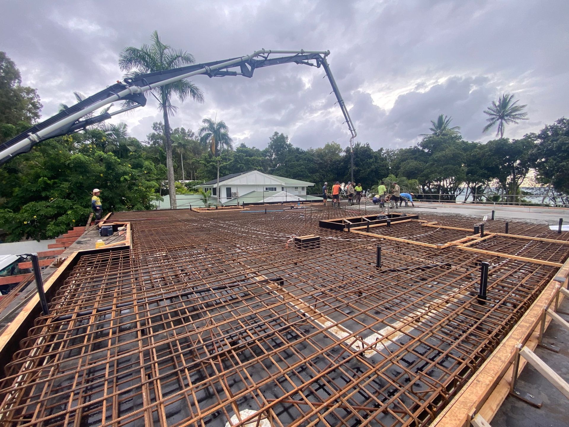Residential Concrete Slab Under Construction — Far Northern Concrete Pumping in Mareeba, QLD