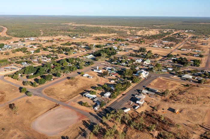 An Aerial View of a Small Town in the Middle of a Desert — Far Northern Concrete Pumping in Croydon, QLD