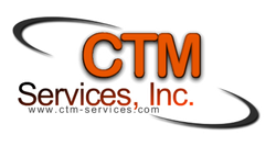 A logo for ctm services inc. is shown on a white background