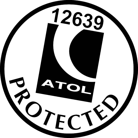 A black and white logo for a company called atol protected