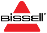 A bissell logo with a red triangle on a white background