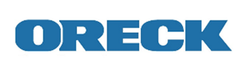 The word oreck is written in blue letters on a white background.
