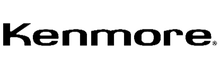 A black and white logo for kenmore on a white background.