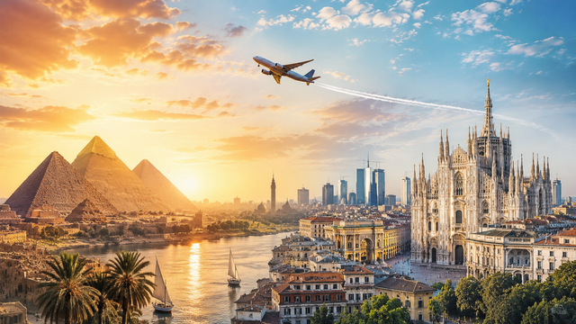 Cairo International Airport → Milan Malpensa Airport 
