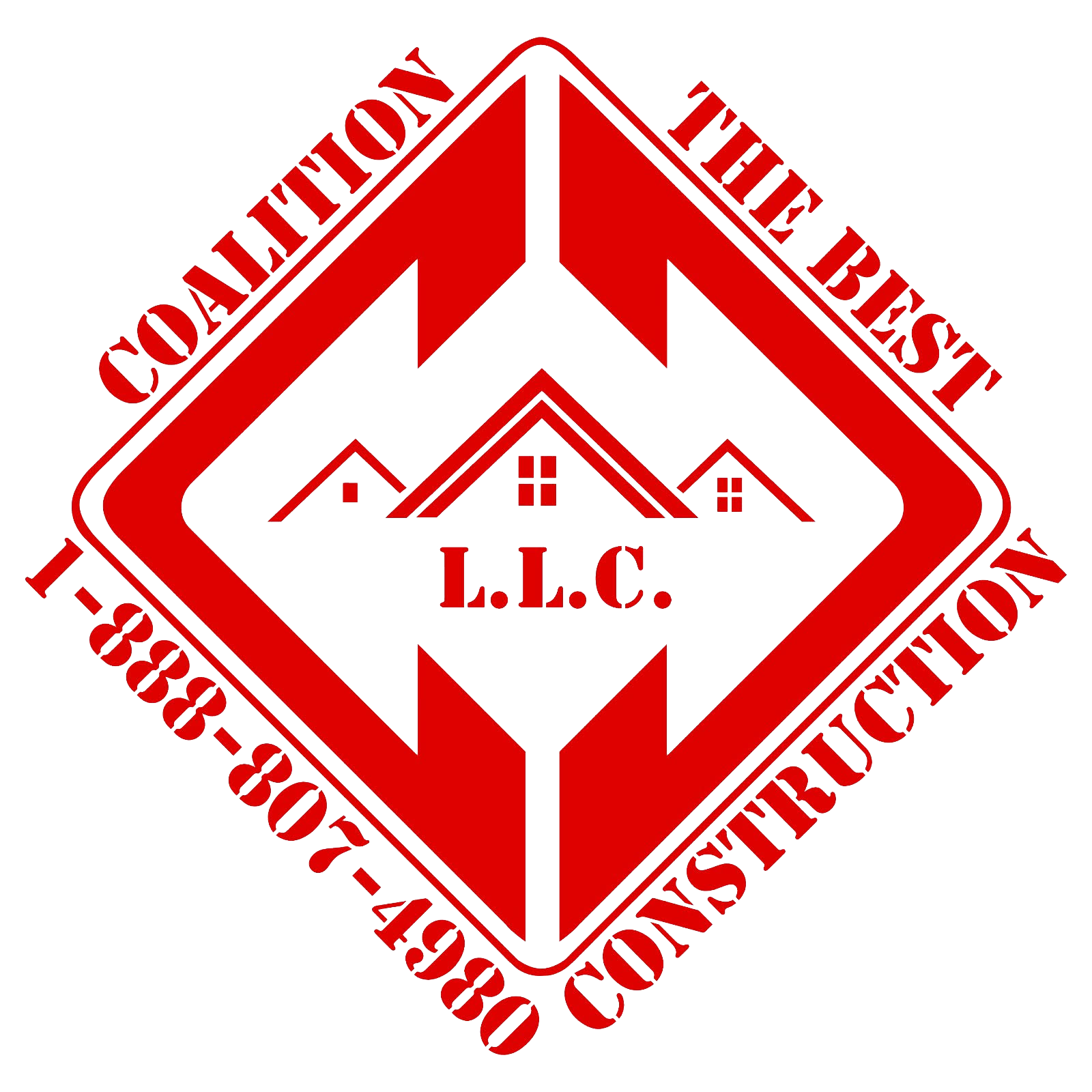 a logo for coalition l.l.c. construction