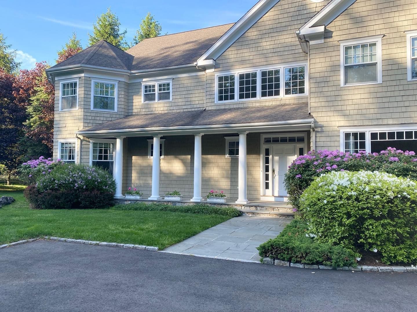 An aerial view of a floor plan of a house