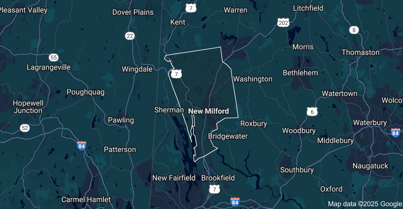 A map of the state of new york with roads and cities