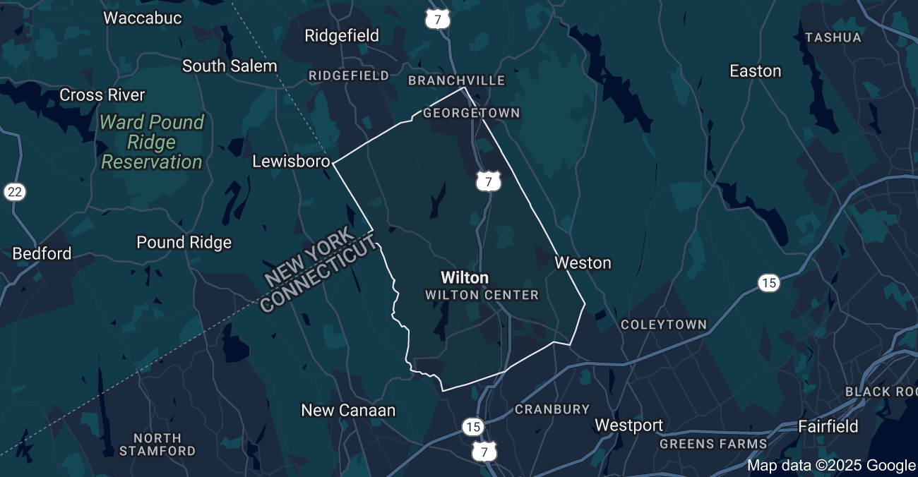 A map of new york is shown on a dark blue background.