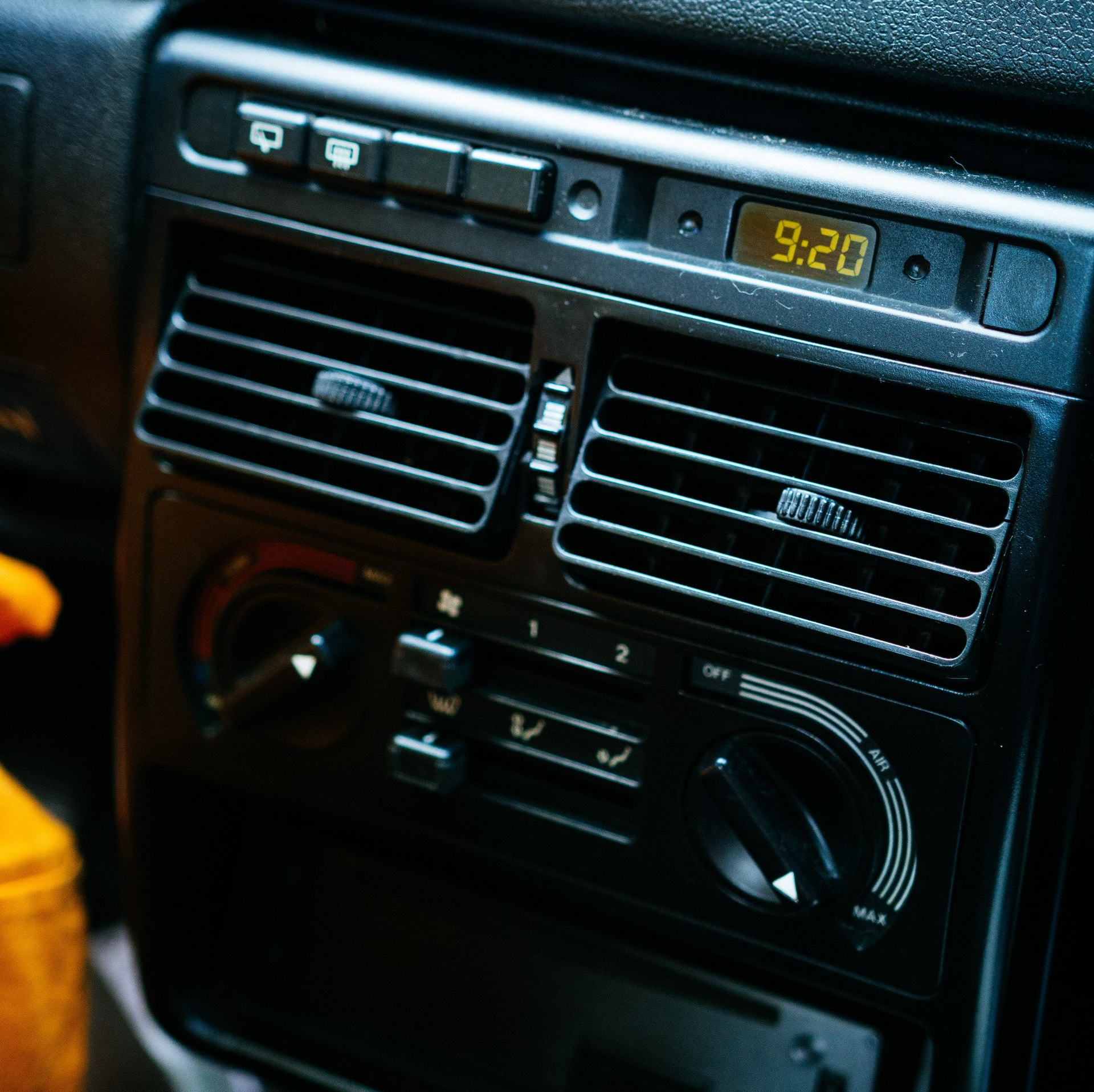 Close up view of Car Dashboard Air Vents | JCR Performance: Car AC Repair in Sacramento, CA