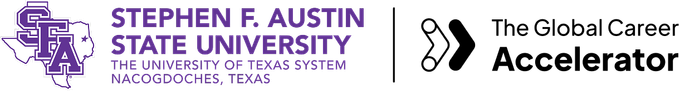 Stephen F. Austin State University and The Global Cyber Accelerator logo