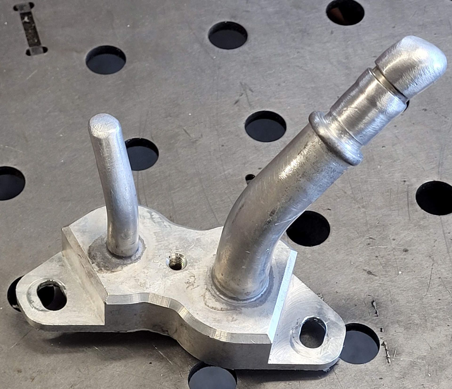 pièce en aluminium soudée