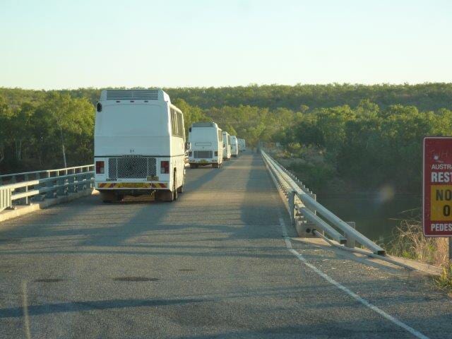 Truck on bridge — Freight Services in Humpty Doo, NT