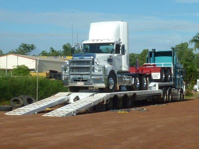 White truck on another truck — Freight Services in Humpty Doo, NT