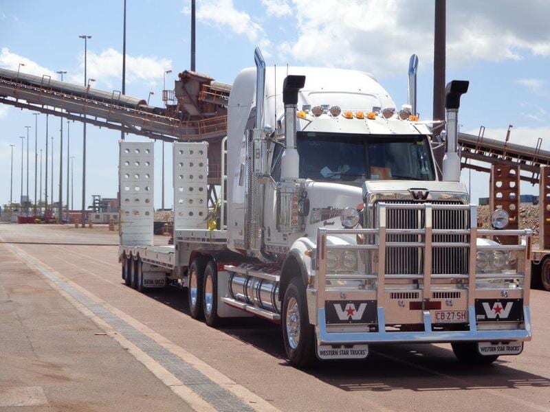 White truck on bridge — Freight Services in Humpty Doo, NT