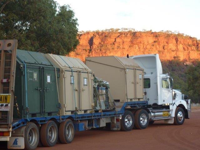 White truck with cargo — Freight Services in Humpty Doo, NT