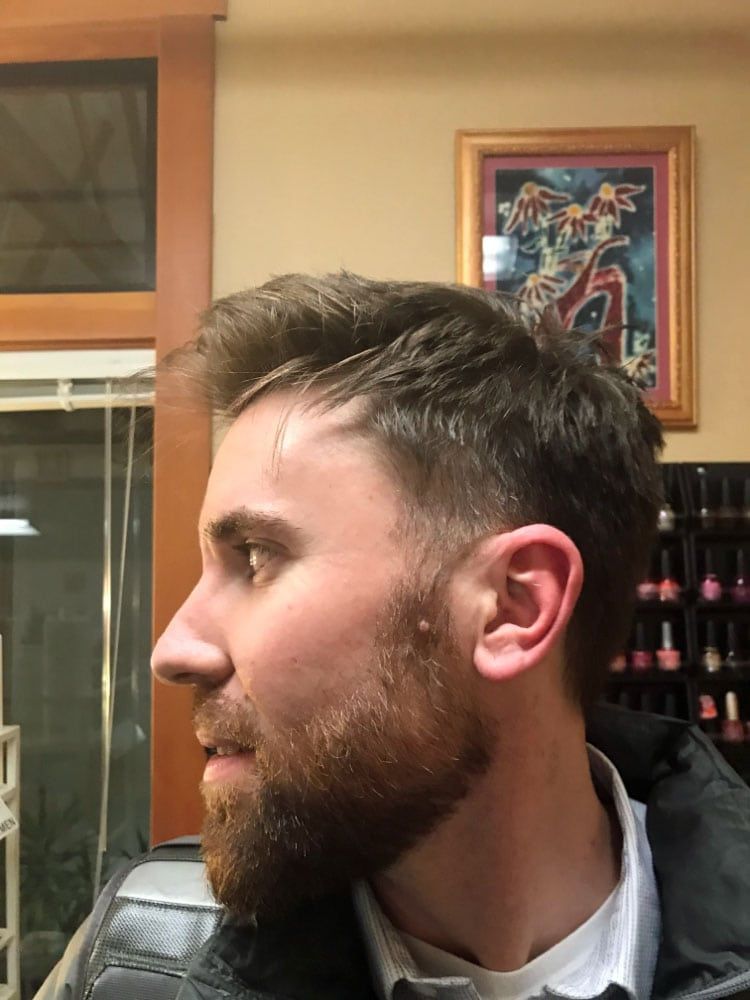 Photo of a men's haircut