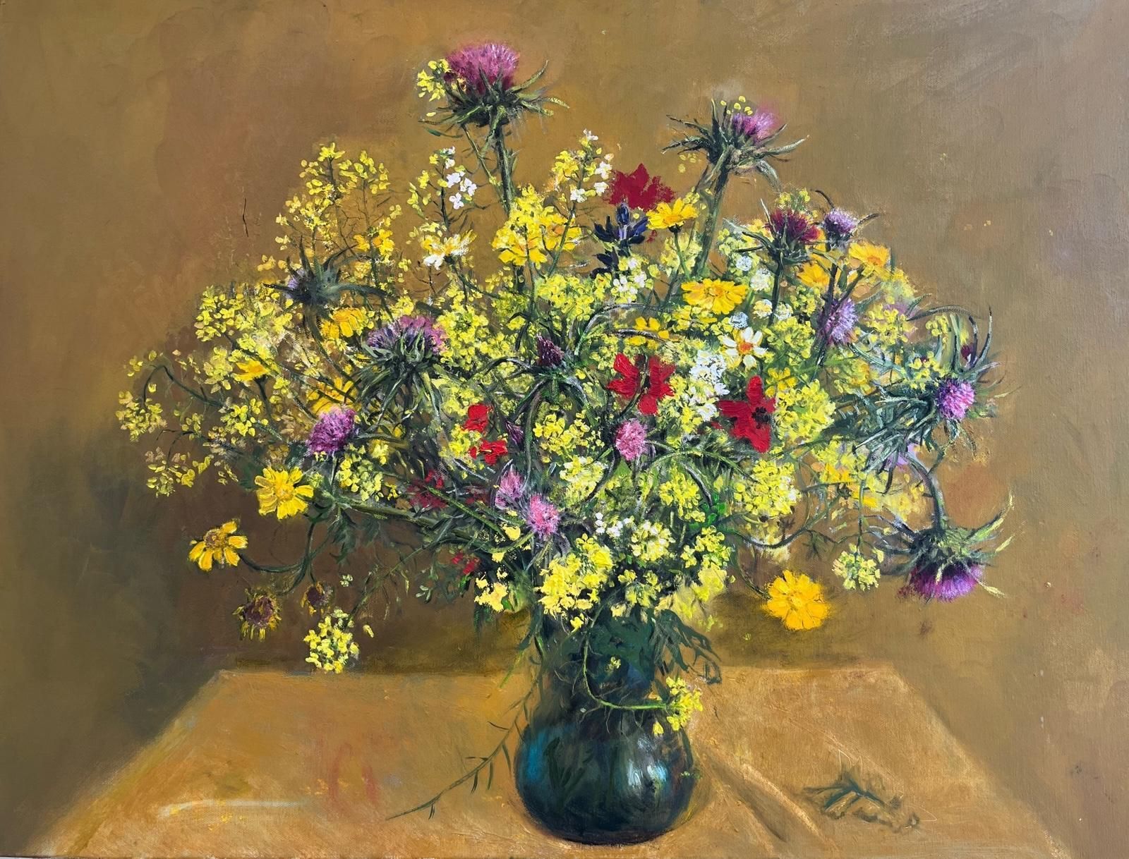 Original oil  painting, flowers still life 