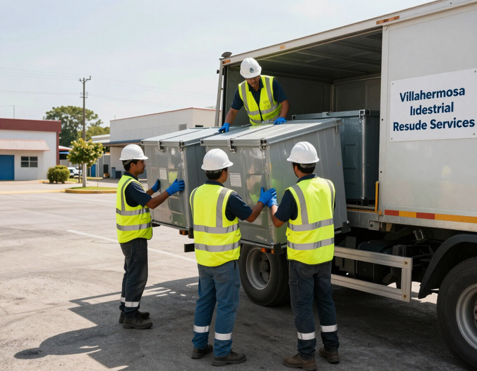 Equipo PROQUIM recolectando residuos industriales