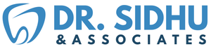 Logo for Dr. Sidhu & Associates: a blue stylized tooth next to blue text. The text says “DR. SIDHU & ASSOCIATES”.