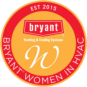 A logo that says proud member women in hvacr