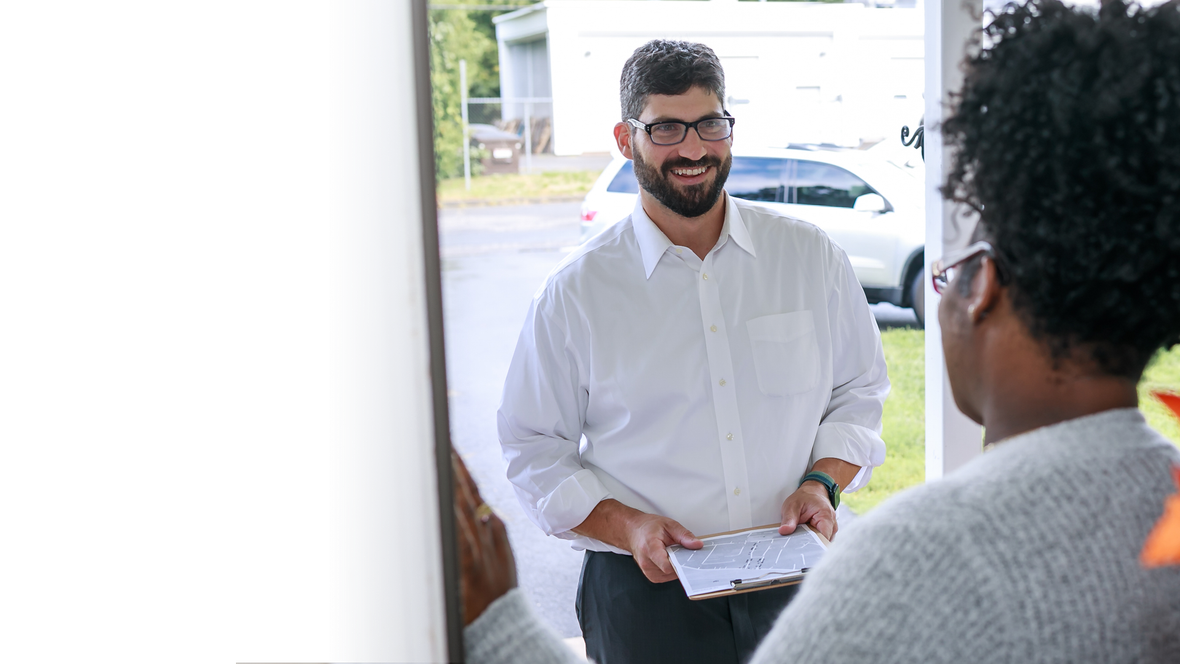 Geoff Luxenberg is out doorknocking 