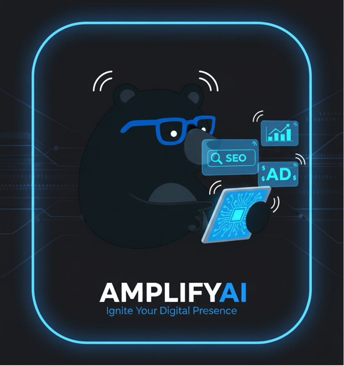 AmplifyAI bear doing marketing
