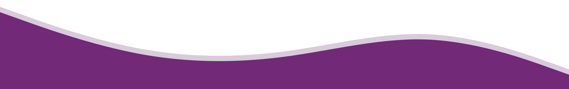 A purple wave with a white border on a white background.