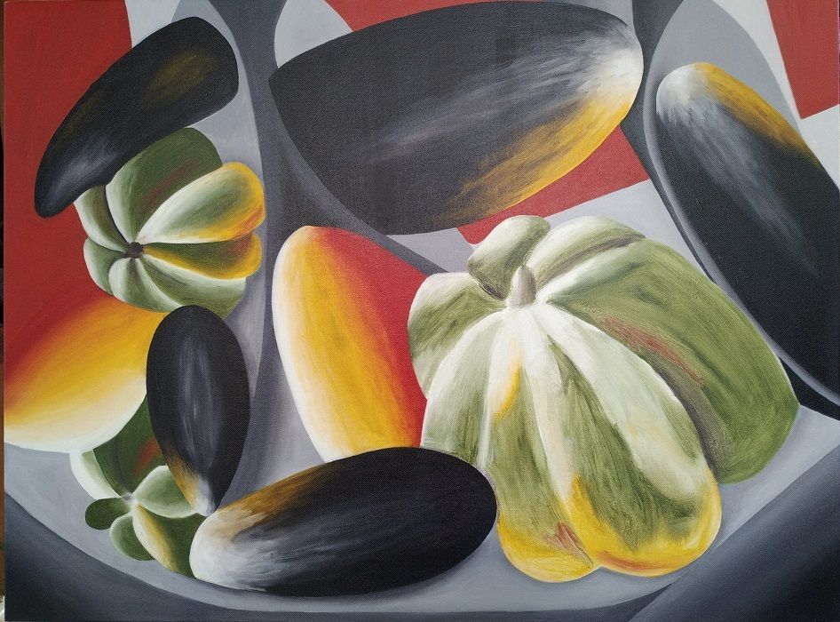 ירקות - ציור שמן על בד