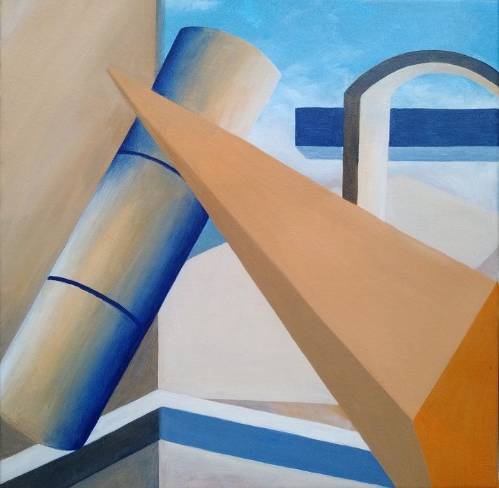 בדרך למה זה, 40/40, שמן על בד, 2022