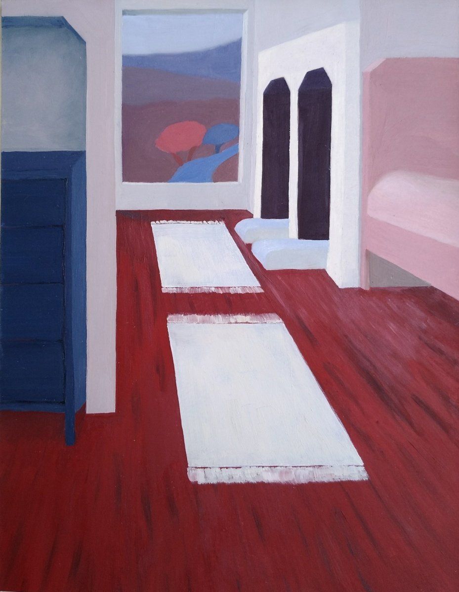 מחווה לויאר - ציור שמן על נייר