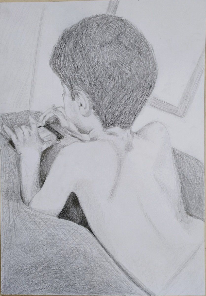 עומר - רישום עפרון על נייר